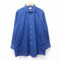 XL★古着 バンヒューセン 長袖 シャツ メンズ 大きいサイズ 紺 ネイビー 25jun20 中古 トップス