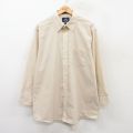 XL★古着 長袖 シャツ メンズ 90年代 90s ロング丈 ベージュ カーキ 25jun23 中古 トップス