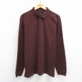 L★古着 バンヒューセン 長袖 ポロ シャツ メンズ 茶 ブラウン 25jun26 中古 トップス