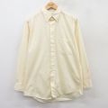 L★古着 バンヒューセン 長袖 シャツ メンズ 90年代 90s ボタンダウン 薄黄 イエロー 25jun30 中古 トップス