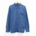 XL★古着 トミーバハマ 長袖 シャツ メンズ コットン 紺 ネイビー デニム 25jul03 中古 トップス