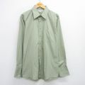 XL★古着 長袖 シャツ メンズ 大きいサイズ 緑 グリーン 25jul03 中古 トップス
