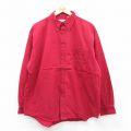 XL★古着 ビューグルボーイ 長袖 シャツ メンズ 00年代 00s ワンポイントロゴ コットン ボタンダウン 赤 レッド 25aug30 中古 トップス