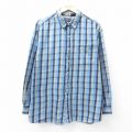 XL★古着 ベーシックエディションズ 長袖 シャツ メンズ 90年代 90s コットン ボタンダウン 紺他 ネイビー チェック 25sep08 中古 トップス