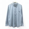 XL★古着 長袖 シャツ メンズ ロング丈 ボタンダウン グレー系他 チェック 25sep08 中古 トップス