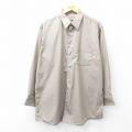 XL★古着 HAGGAR 長袖 シャツ メンズ 大きいサイズ ベージュ カーキ 25sep10 中古 トップス