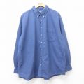 【20%OFF】XL★古着 オールドネイビー OLD NAVY 長袖 シャツ メンズ 大きいサイズ コットン ボタンダウン 薄紺 ネイビー 25sep12 中古 トップス