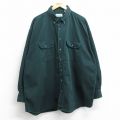 XL★古着 セントジョンズベイ 長袖 シャツ メンズ 90年代 90s 大きいサイズ コットン ボタンダウン 緑 グリーン 【spe】 25sep12 中古 トップス