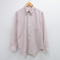 L★古着 長袖 シャツ メンズ 90年代 90s ボタンダウン USA製 白他 ホワイト チェック 25sep25 中古 トップス