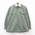 XL★古着 長袖 シャツ メンズ 00年代 00s Ducks Unlimited ヒジ当て コットン 緑系他 グリーン 25sep29 中古 トップス