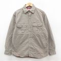 L★古着 Wear Guard 長袖 シャツ メンズ コットン 茶系 ブラウン 25sep30 中古 トップス