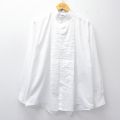 XL★古着 長袖 シャツ メンズ 90年代 90s 大きいサイズ スタンドカラー 白 ホワイト 【spe】 25oct01 中古 トップス