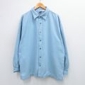 XL★古着 WEK 長袖 シャツ メンズ 90年代 90s 大きいサイズ コットン USA製 薄紺 ネイビー 【spe】 25oct02 中古 トップス