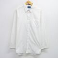 XL★古着 タウンクラフト 長袖 シャツ メンズ 90年代 90s 白 ホワイト 25oct08 中古 トップス