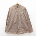 XL★古着 長袖 シャツ メンズ 00年代 00s THE IRONDEQUOIT INN 大きいサイズ コットン ボタンダウン ベージュ カーキ 25oct18 中古 トップス