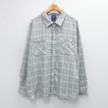 XL★古着 長袖 シャツ メンズ 00年代 00s 大きいサイズ グレー他 チェック 【spe】 25oct21 中古 トップス