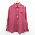 XL★古着 トミーバハマ 長袖 シャツ メンズ リネン 赤系 レッド 25oct21 中古 トップス