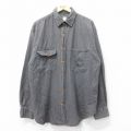 L★古着 長袖 シャツ メンズ ロング丈 黒 ブラック デニム 25oct21 中古 トップス
