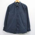 XL★古着 G.H.BASS 長袖 シャツ メンズ 大きいサイズ 濃グレー系 25oct24 中古 トップス
