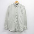 XL★古着 長袖 シャツ メンズ 00年代 00s コットン ボタンダウン 薄ベージュ カーキ 25oct29 中古 トップス