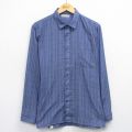 L★古着 長袖 シャツ メンズ 90年代 90s USA製 紺他 ネイビー チェック 25oct29 中古 トップス