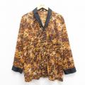 【20%OFF】M★古着 マンシングウェア 長袖 パジャマ シャツ メンズ 70年代 70s 総柄 こげ茶 ブラウン 【spe】 25oct29 中古 トップス
