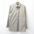XL★古着 長袖 シャツ メンズ 大きいサイズ ベージュ系 カーキ 25oct30 中古 トップス