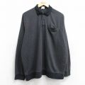 XL★古着 HABAND 長袖 ポロ シャツ メンズ 黒他 ブラック 25oct31 中古 トップス