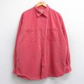 XL★古着 マルボロ 長袖 シャツ メンズ 90年代 90s 大きいサイズ コットン 赤 25nov13