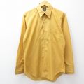 M★古着 長袖 シャツ メンズ 80年代 80s 黄系 25nov19