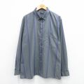 XL★古着 バンヒューセン 長袖 シャツ メンズ 90年代 90s 大きいサイズ ボタンダウン 濃グレー他 25dec15