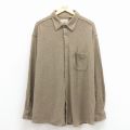 XL★古着 セントジョンズベイ 長袖 ウール シャツ メンズ 00年代 00s 大きいサイズ 茶 26jan22