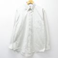 XL★古着 バンヒューセン 長袖 シャツ メンズ 90年代 90s ロング丈 ボタンダウン 白他 チェック 26jan28