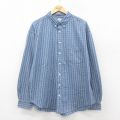 XL★古着 オールドネイビー OLD NAVY 長袖 シャツ メンズ 大きいサイズ コットン ボタンダウン 紺他  チェック 26jan29