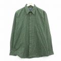 L★古着 ピューリタン 長袖 シャツ メンズ 00年代 00s 緑他 チェック 26jan30