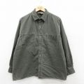 XL★古着 ギタノ 長袖 シャツ メンズ 90年代 90s コットン 濃緑 26jan30