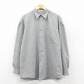 XL★古着 ペリーエリス 長袖 シャツ メンズ 90年代 90s レーヨン グレー他 26jan30
