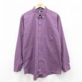XL★古着 長袖 シャツ メンズ 90年代 90s USA製 紫 26feb05