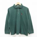 ビューグルボーイ 00s 長袖ポロシャツ 鹿の子 グリーン M | 古着