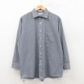 XL★古着 バンヒューセン 長袖 シャツ メンズ 90年代 90s USA製 紺他 ギンガム チェック 26feb06
