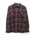 L★古着 アロー 長袖 シャツ メンズ 90年代 90s 黒他 チェック 26feb12