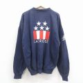 XL★古着 WEK 長袖 トップス メンズ 90年代 90s ラクロス 紺 26feb16