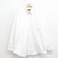 XL★古着 マンハッタン 長袖 シャツ メンズ 00年代 00s 大きいサイズ ボタンダウン 白 26feb18
