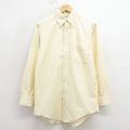 M★古着 長袖 シャツ メンズ 80年代 80s ボタンダウン USA製 黄 26feb18