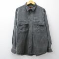 XL★古着 ボストントレーダーズ 長袖 シャツ メンズ 00年代 00s コーデュロイ コットン グレー系 26feb25