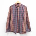 XL★古着 GANT 長袖 シャツ メンズ 90年代 90s ボタンダウン 紺系他 26feb26