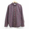 XL★古着 オールドネイビー OLD NAVY 長袖 シャツ メンズ 00年代 00s 大きいサイズ コットン ボタンダウン 黒他 チェック 26feb26