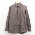 M★古着 アロー 長袖 シャツ メンズ 90年代 90s USA製 こげ茶 26feb26