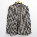 M★古着 バンヒューセン 長袖 シャツ メンズ 90年代 90s ベージュ他 チェック 26feb27