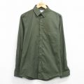 M★古着 アロー 長袖 シャツ メンズ 90年代 90s USA製 濃緑 26feb27
